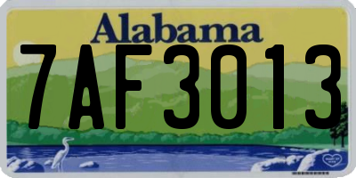 AL license plate 7AF3013