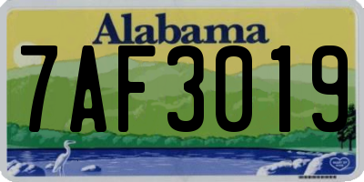 AL license plate 7AF3019