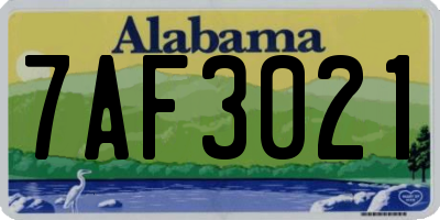 AL license plate 7AF3021