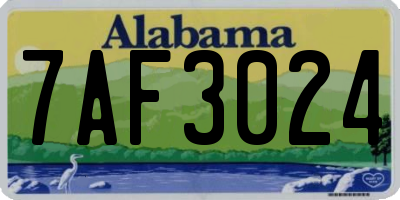 AL license plate 7AF3024