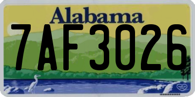 AL license plate 7AF3026