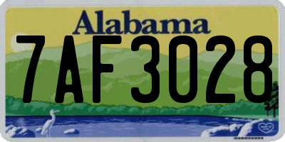 AL license plate 7AF3028