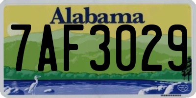 AL license plate 7AF3029