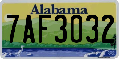 AL license plate 7AF3032