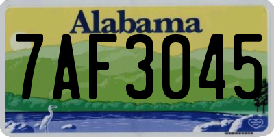 AL license plate 7AF3045