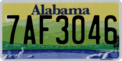 AL license plate 7AF3046