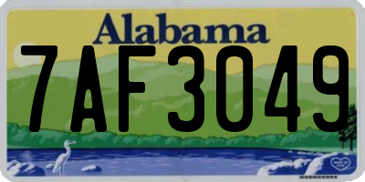 AL license plate 7AF3049