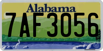 AL license plate 7AF3056