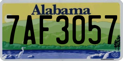AL license plate 7AF3057