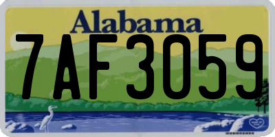AL license plate 7AF3059