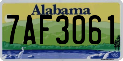 AL license plate 7AF3061