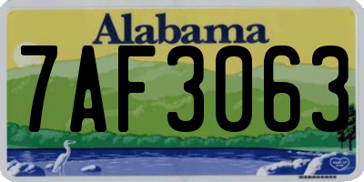 AL license plate 7AF3063