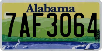AL license plate 7AF3064