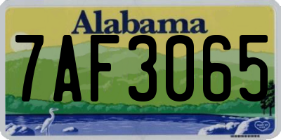AL license plate 7AF3065