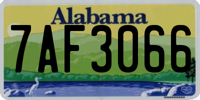 AL license plate 7AF3066