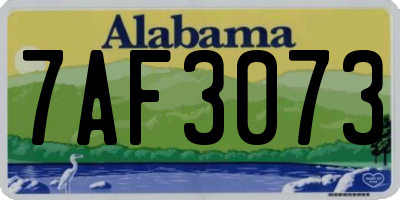AL license plate 7AF3073