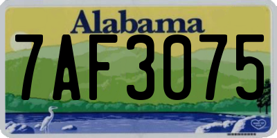 AL license plate 7AF3075