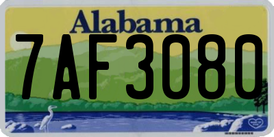 AL license plate 7AF3080