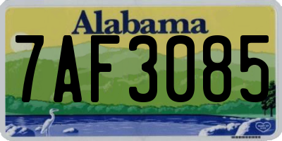 AL license plate 7AF3085