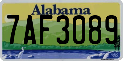 AL license plate 7AF3089