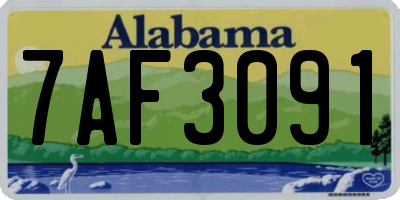AL license plate 7AF3091