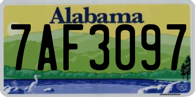 AL license plate 7AF3097