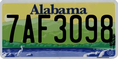AL license plate 7AF3098