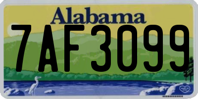 AL license plate 7AF3099