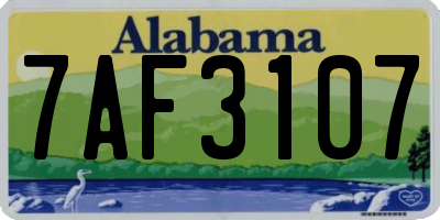 AL license plate 7AF3107