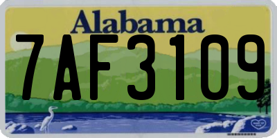 AL license plate 7AF3109