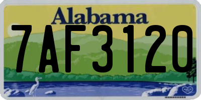AL license plate 7AF3120