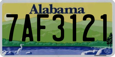 AL license plate 7AF3121