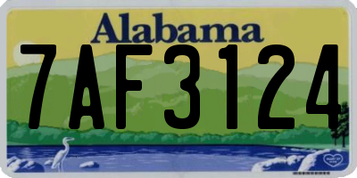 AL license plate 7AF3124