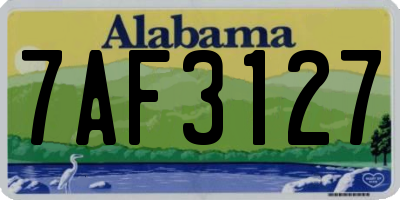 AL license plate 7AF3127