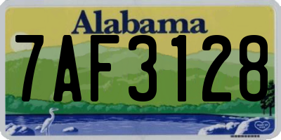 AL license plate 7AF3128