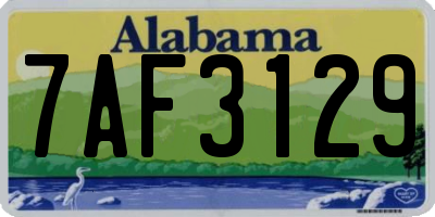AL license plate 7AF3129