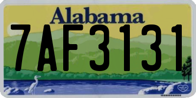 AL license plate 7AF3131