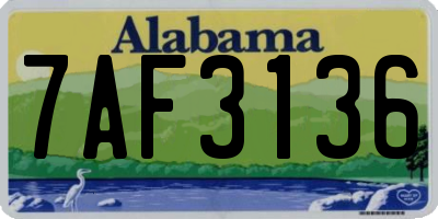 AL license plate 7AF3136