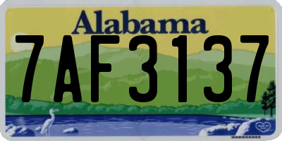 AL license plate 7AF3137