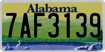AL license plate 7AF3139