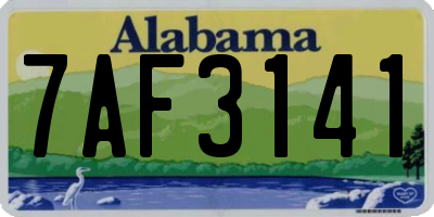 AL license plate 7AF3141