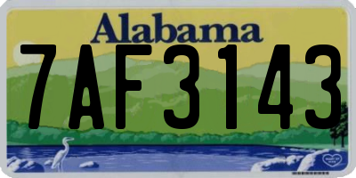AL license plate 7AF3143