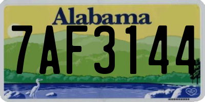 AL license plate 7AF3144