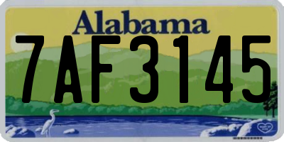 AL license plate 7AF3145