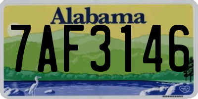 AL license plate 7AF3146