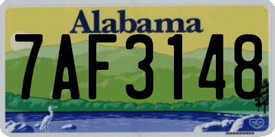 AL license plate 7AF3148