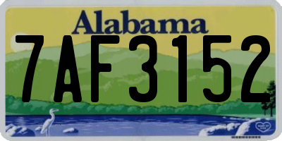 AL license plate 7AF3152