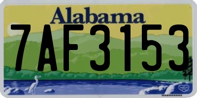 AL license plate 7AF3153