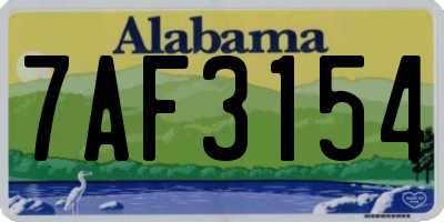AL license plate 7AF3154