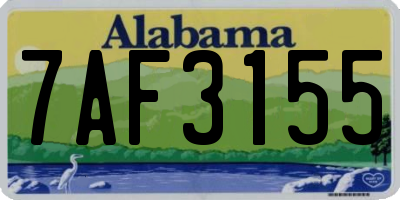 AL license plate 7AF3155